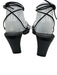 Alohas Shoe Size 39 Black Leather Upper Strappy Wrap Ankle Thong Sandals Black / 39