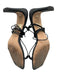 Alohas Shoe Size 39 Black Leather Upper Strappy Wrap Ankle Thong Sandals Black / 39