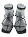 Alohas Shoe Size 39 Black Leather Upper Strappy Wrap Ankle Thong Sandals Black / 39
