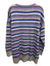 Tularosa Size S Purple, Gray, Blue Acrylic Stripe Oversized Round Neck Sweater Purple, Gray, Blue / S