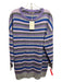 Tularosa Size S Purple, Gray, Blue Acrylic Stripe Oversized Round Neck Sweater Purple, Gray, Blue / S