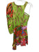 Alden Adair Size XS Green, Orange, Purple Cotton Blend One Sleeve Smocked Dress Green, Orange, Purple / XS