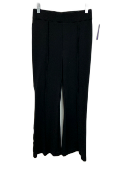 Spanx Size S Black Rayon Blend Stitch Detail Wide Leg Pants Black / S