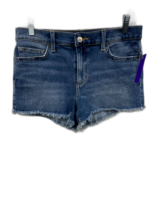 Joes Size 28 Mid Wash Cotton Blend Button & Zip Front Raw Hem Pockets Shorts Mid Wash / 28
