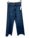 Zara Size 4 Mid Wash Denim Button & Zip High Rise Wide Leg Raw Hem Jeans Mid Wash / 4