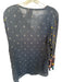 Johnny Was Size M Navy & Multi Curpo Long Sleeve Embroidered Flowers Buttons Top Navy & Multi / M