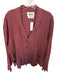 Flax Size M Maroon & Tan Rayon Blend Long Sleeve Grid Button Down Top Maroon & Tan / M