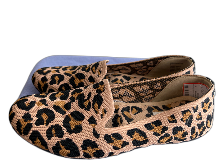 Steve Madden Shoe Size 8 Tan, Black & Gold Knit Flat Animal Print Shoes Tan, Black & Gold / 8