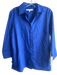 Foxcroft Size Small Royal Blue No Fabric Tag Collared Long Sleeve Top Royal Blue / Small