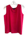 Ming wang Size L Hot pink Acrylic Round Neck Sleeveless Side Slit Knit Top Hot pink / L