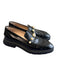 Stuart Weitzman Shoe Size 9.5 Black Leather Almond Toe Pearl Detail Loafer Shoes Black / 9.5