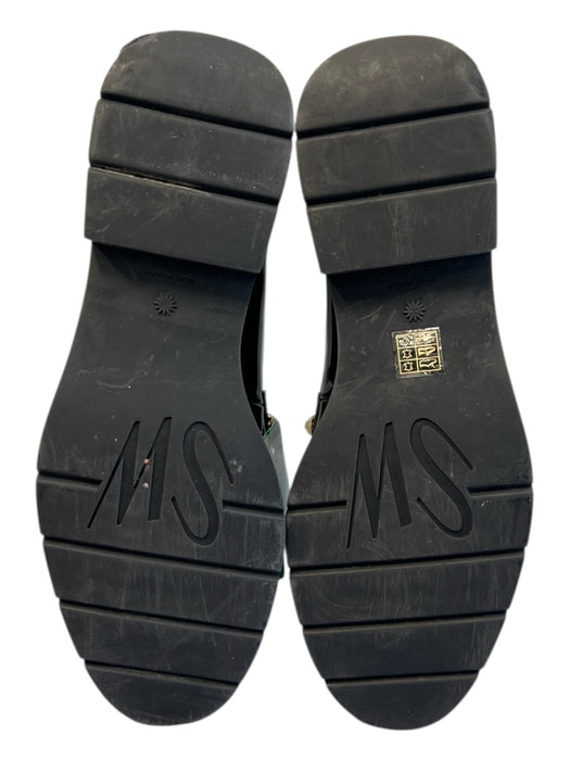 Stuart Weitzman Shoe Size 9.5 Black Leather Almond Toe Pearl Detail Loafer Shoes Black / 9.5