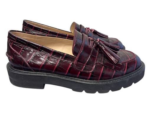 Stuart Weitzman Shoe Size 10 Maroon Leather Almond Toe Tassel Detail Shoes Maroon / 10
