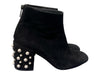 Stuart Weitzman Shoe Size 8.5 Black Suede Pearl Detail Back Zip Booties Black / 8.5