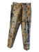 Etro Size 48 Gold & Multi Polyester Blend Side Pockets Zip Fly Pants Gold & Multi / 48