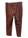 Akris Size 14 Red & Black Cotton Blend Flat Front All Over Print Side Zip Pants Red & Black / 14