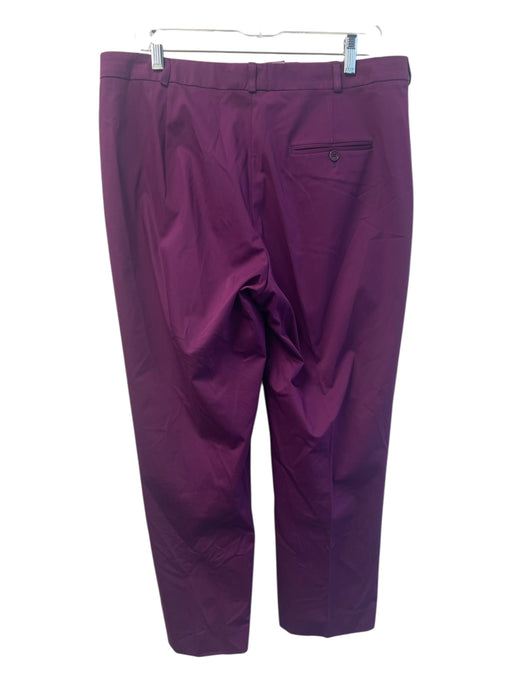 Etro Size 48 Purple Cotton Blend Side Pockets Mid Rise Straight Leg Pants Purple / 48