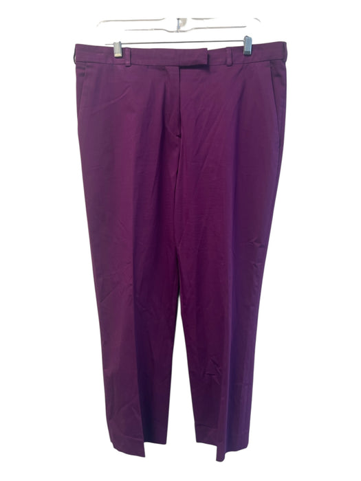 Etro Size 48 Purple Cotton Blend Side Pockets Mid Rise Straight Leg Pants Purple / 48
