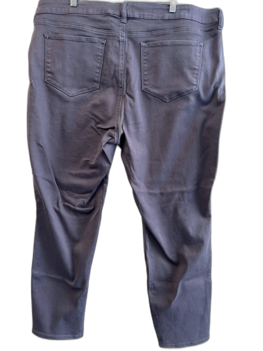 NYDJ Size 18W Gray Cotton Blend Stretch 5 Pocket Zipper Fly Full Length Jeans Gray / 18W