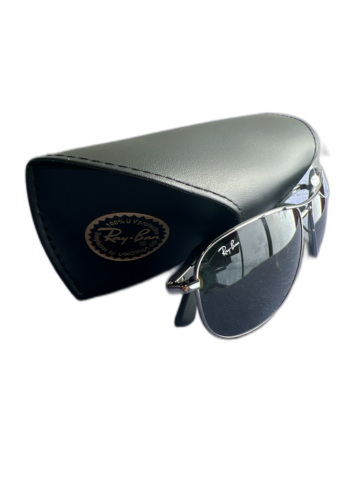 RayBan Black & Silver Metal Aviator Sunglasses Black & Silver