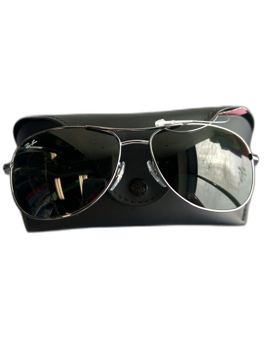 RayBan Black & Silver Metal Aviator Sunglasses Black & Silver
