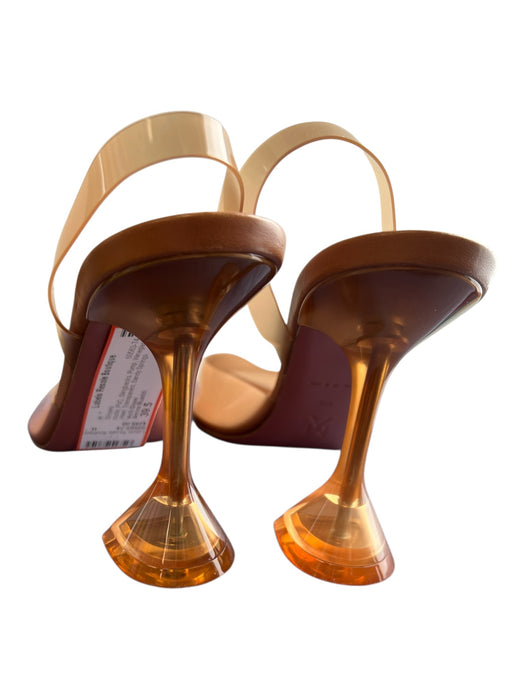 Amina Muaddi Shoe Size 39.5 nude PVC Slingbacks Pump Wineglass Heel Shoes nude / 39.5