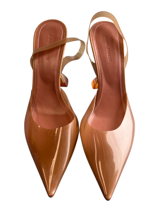 Amina Muaddi Shoe Size 39.5 nude PVC Slingbacks Pump Wineglass Heel Shoes nude / 39.5