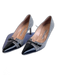 Manolo Blahnik Shoe Size 39.5 Black & White Patent Leather Fabric Pump Shoes Black & White / 39.5