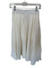 Mable Size S White Rayon Blend Elastic Waist Pleat Detail Midi Skirt White / S