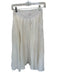 Mable Size S White Rayon Blend Elastic Waist Pleat Detail Midi Skirt White / S