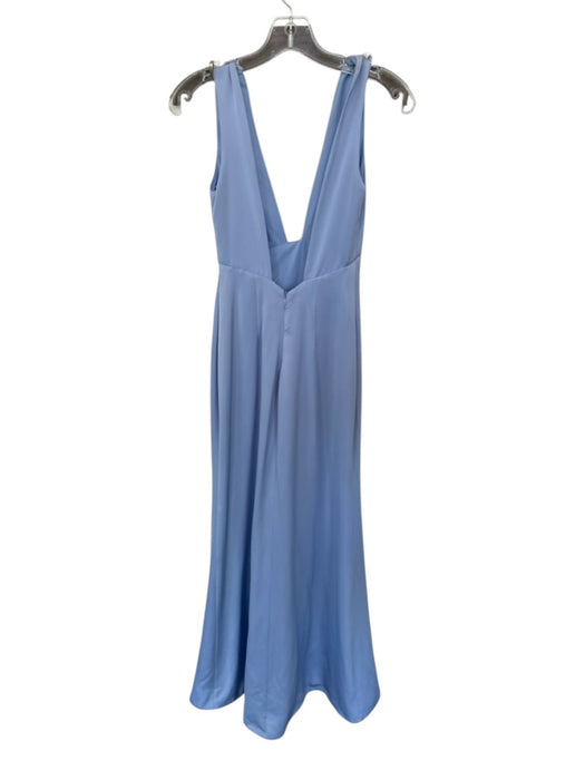 NBD Size S Periwinkle Polyester Sleeveless V Neck High Slit Gown Periwinkle / S