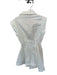 Baby Pink Size S White Cotton Cap Sleeve Front Zip Collar Dress White / S