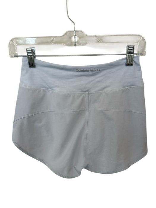 Outdoor Voices Size XS Light Gray Recycled Polyester Blend Waist Band Shorts Light Gray / XS