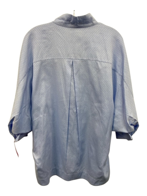 CH Carolina Herrera Size L Light blue & white Cotton 1/2 Sleeve Logo Top Light blue & white / L