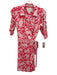 Lilly Pulitzer Size XS Pink & White Rayon & Spandex 1/2 Sleeve Crab Wrap Dress Pink & White / XS