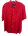 Ralph Lauren Size XL Red Linen Solid Button up Men's Short Sleeve Red / XL