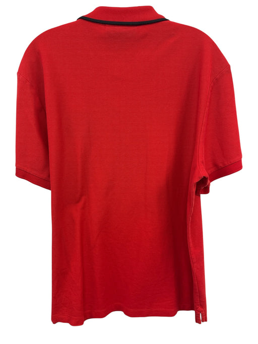 Burberry London Size XL Red Cotton Solid Polo Men's Short Sleeve Red / XL