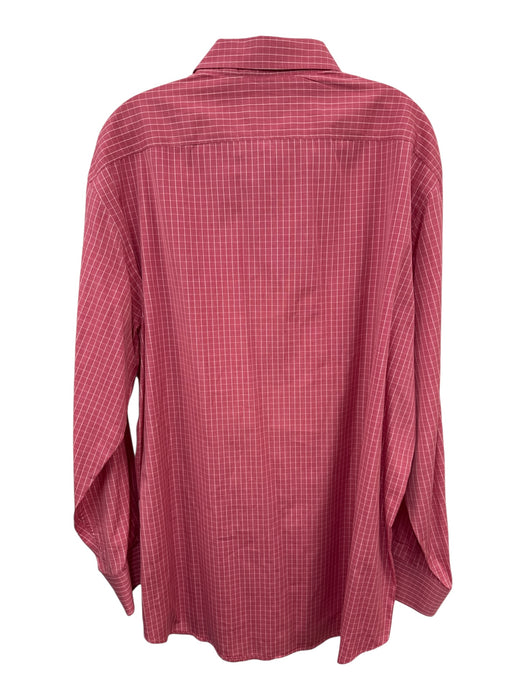 Burberry Brit Size XXL Pink & White Cotton Plaid Button Down Long Sleeve Shirt Pink & White / XXL
