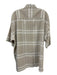 Burberry London Size L Beige & White Cotton Plaid Polo Men's Short Sleeve Beige & White / L
