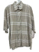 Burberry London Size L Beige & White Cotton Plaid Polo Men's Short Sleeve Beige & White / L
