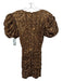 Ronny Kobo Size Small Bronze brown Short Puff Sleeve Ruched Mini Dress Bronze brown / Small