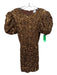 Ronny Kobo Size Small Bronze brown Short Puff Sleeve Ruched Mini Dress Bronze brown / Small