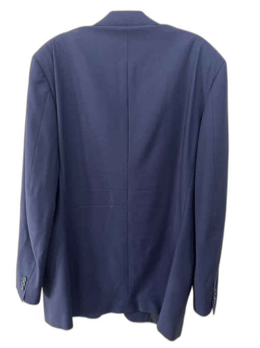 Canali Navy Blue Wool Solid 3 button Men's Blazer Navy Blue / 52L