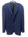 Canali Navy Blue Wool Solid 3 button Men's Blazer Navy Blue / 52L