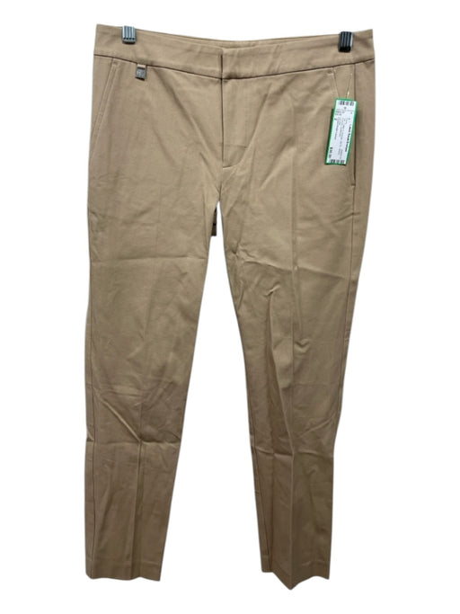 Lauren Ralph Lauren Size 2 Tan Cotton & Viscose Zip Fly Skinny Pockets Pants Tan / 2
