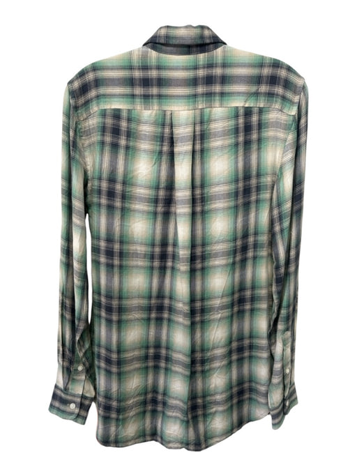 Lauren Ralph Lauren Size S Beige & Multi Cotton Plaid Long Sleeve Top Beige & Multi / S