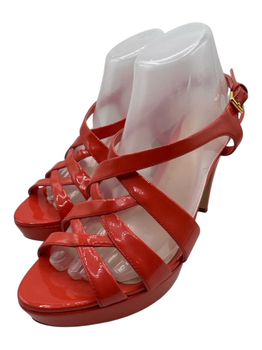 Miu Miu Shoe Size 41 coral Leather Patent Slingback Sandals coral / 41