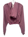 Alo Size S Pink Cotton & Polyester Cropped Zip Up Jacket Pink / S