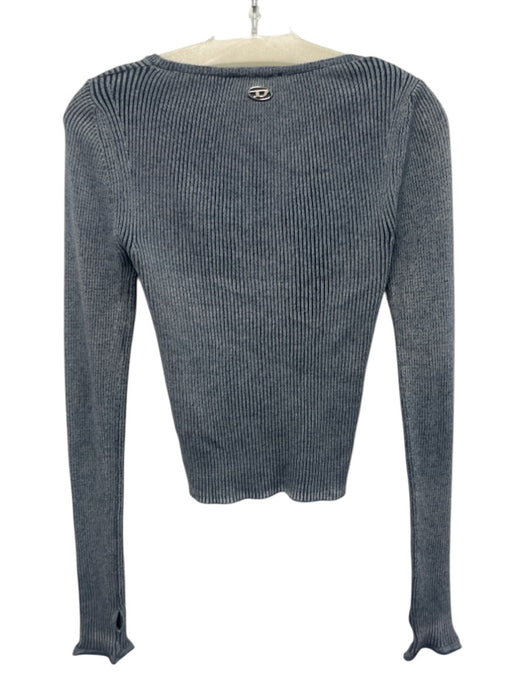 Diesel Size S Navy Purple Cotton Ribbed Silvertone hardware Top Navy Purple / S