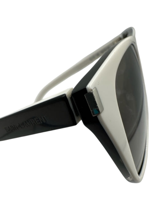 Saint Laurent Black & White Acetate Sunglasses Black & White